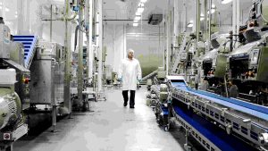 lighiting in Italian Food processing plant